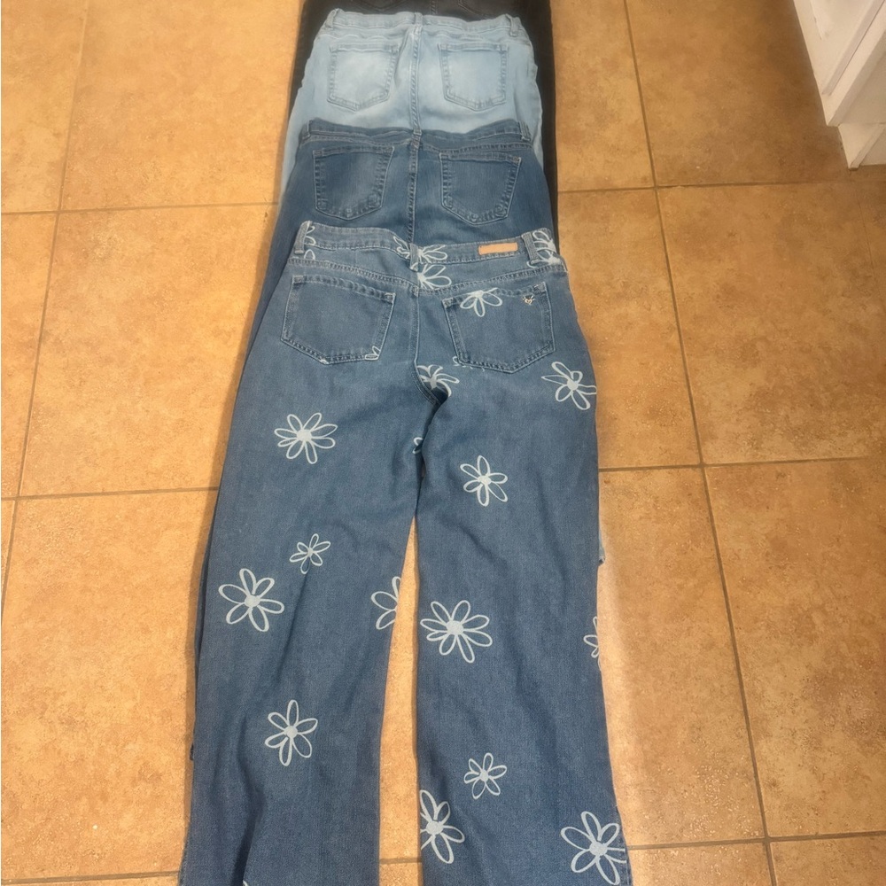 Four pair size 16 girls jeans